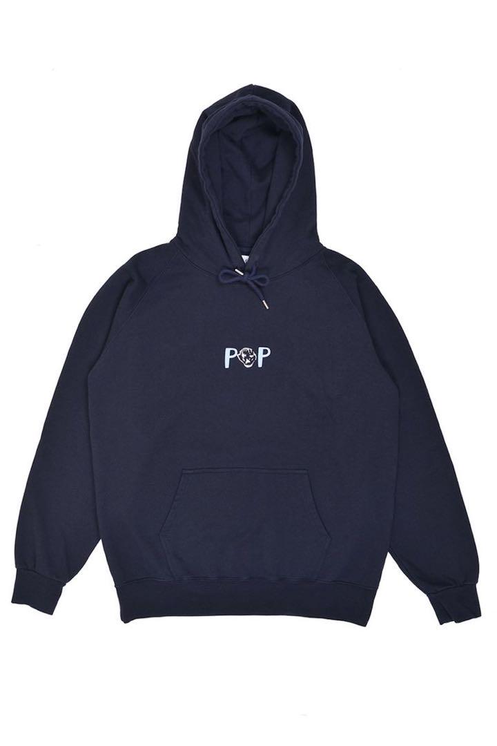 【POP TRADING COMPANY】DANCER HOODED SWEAT フーディ Pop Trading Company Hoodie Sweatshirt Adult Small Navy Blue