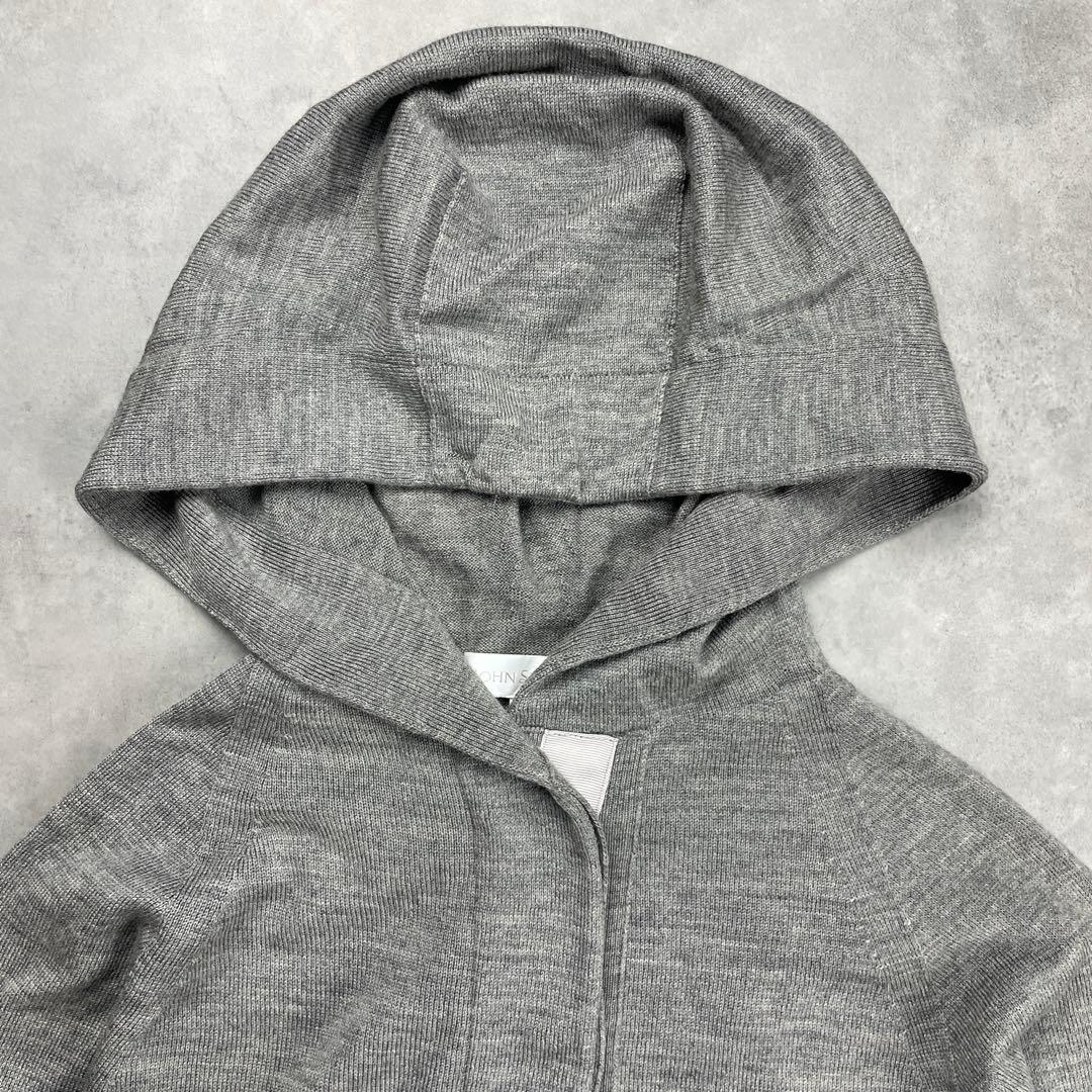 フード付きカーディガン メリノウールS