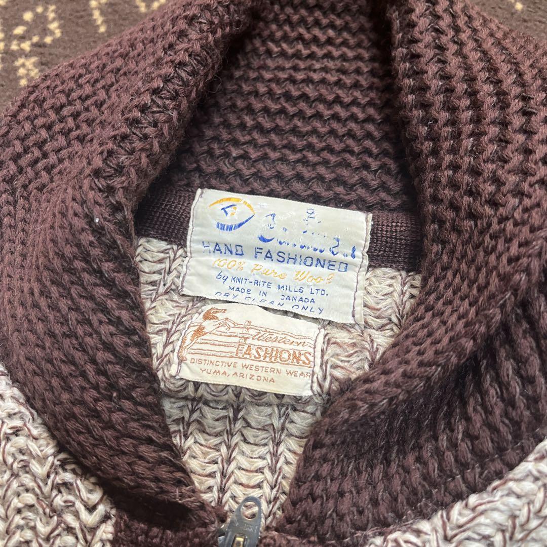 トップス 1960s caldwell sheep cowichan sweater