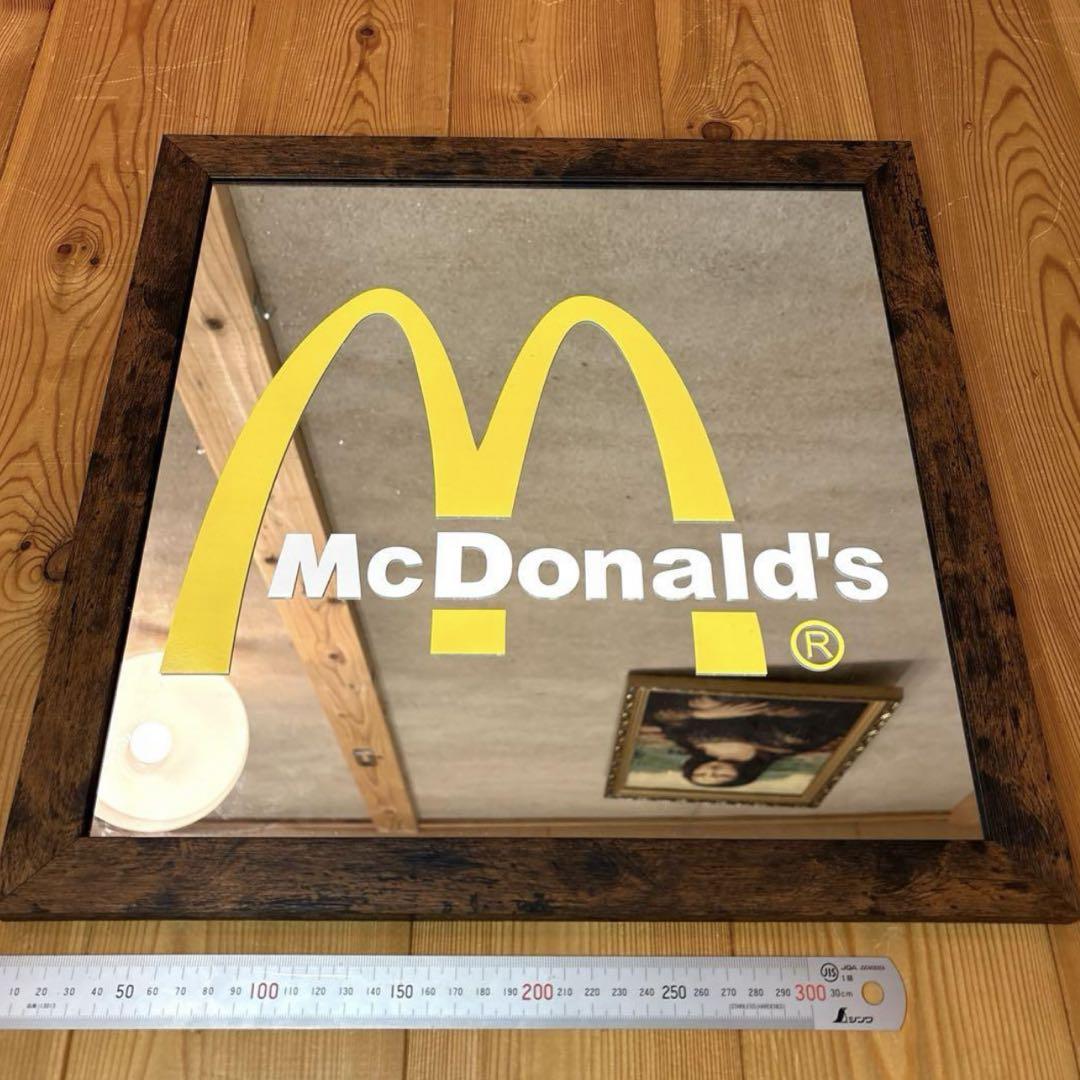 ビンテージ　マクドナルド　鏡　サイン　パブミラー