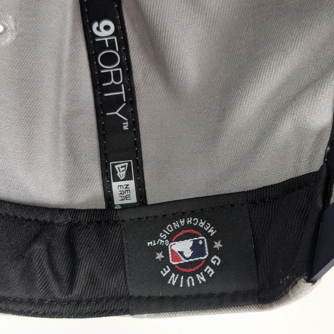 NEW ERA キャップ ヤンキース ロゴ グレー ワンポイント　9FORTY