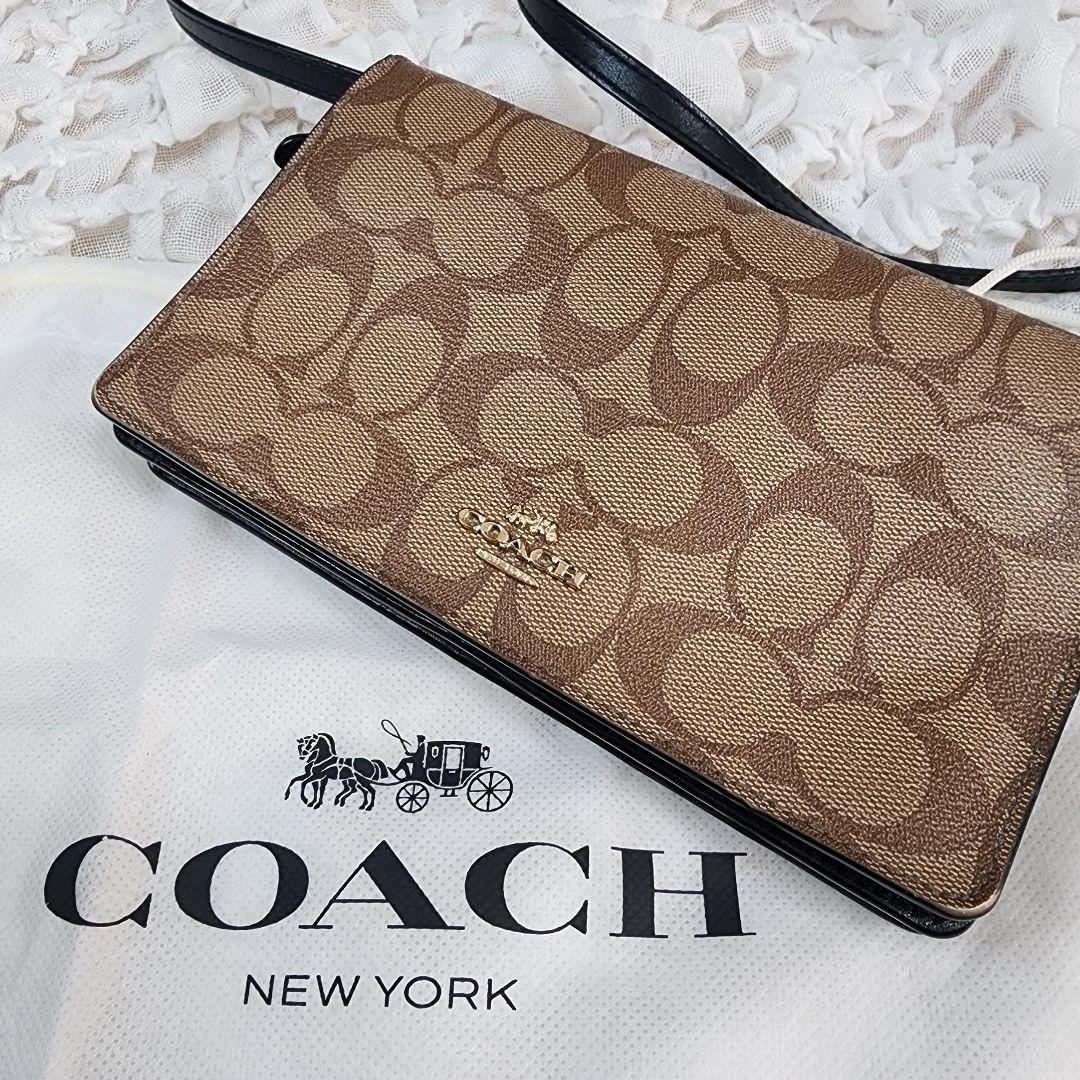 コーチ シグネチャー ウォレット ショルダーバッグ クラッチバッグ