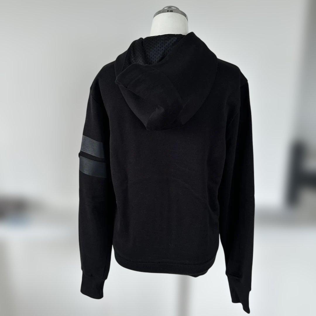 MONCLER ダークグレー フード付きパーカー ペプラム MONCLER グレー フード付きパーカー