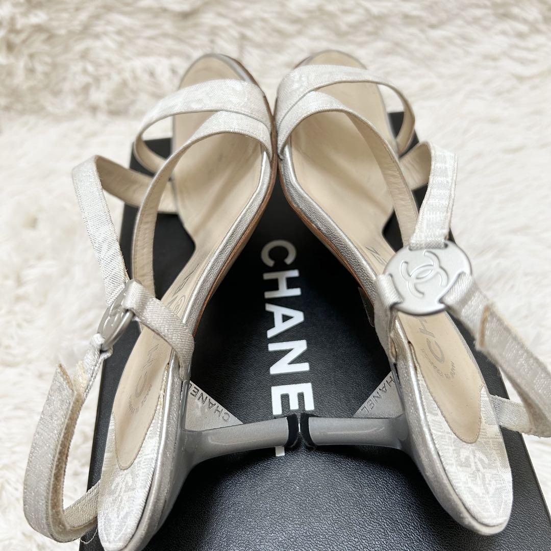 【高級】CHANEL シャネル サンダル ココマーク金具 37