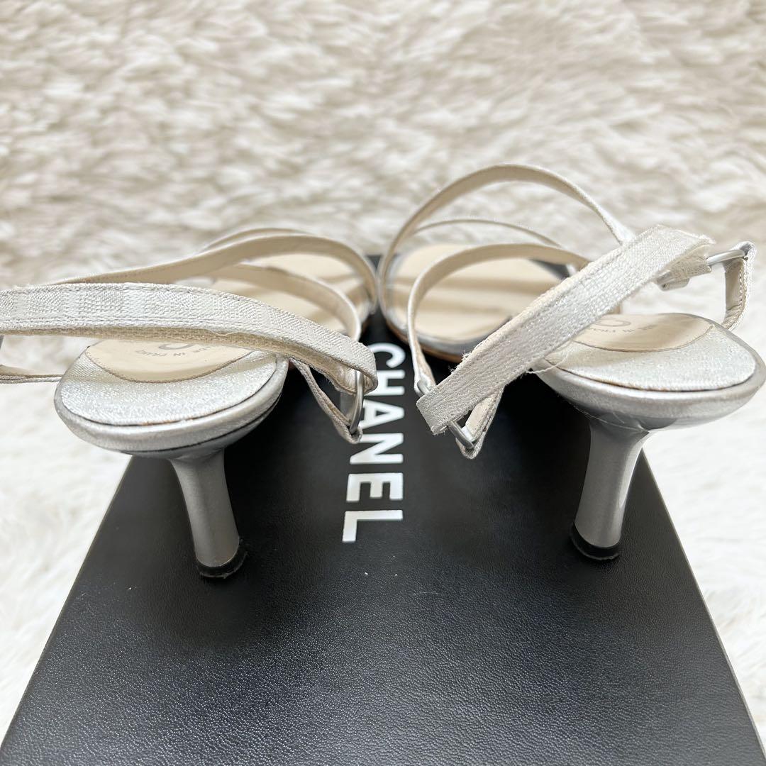 【高級】CHANEL シャネル サンダル ココマーク金具 37