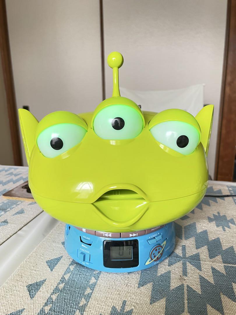 ディズニー グリーンメン CDプレイヤー ラジオ　エイリアン