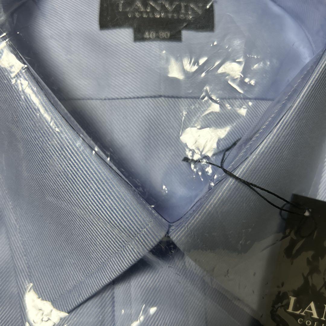 LANVIN ライトブルー ドレスシャツ 40-80 長袖