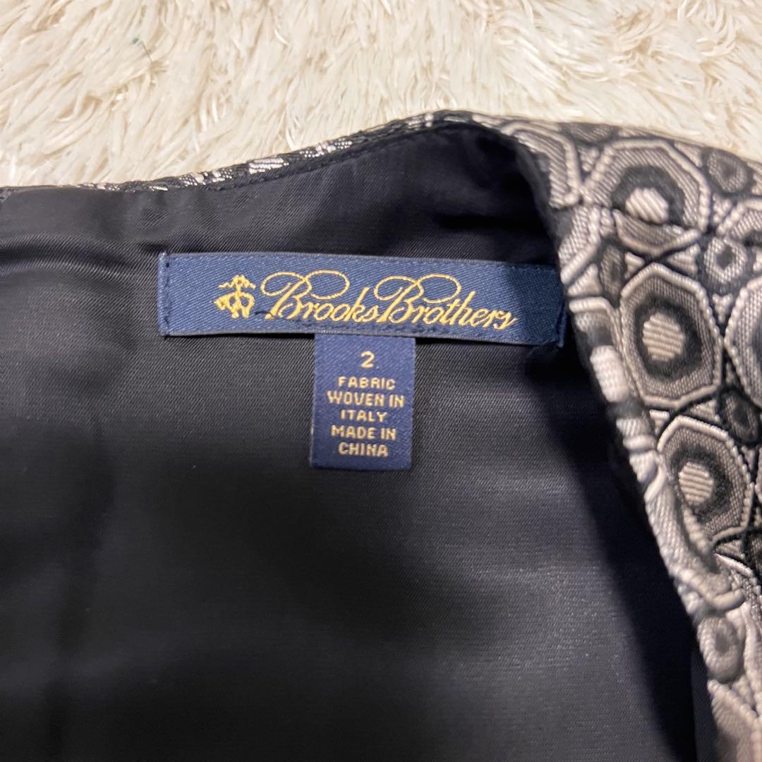Brooks Brothers ジャガード ワンピース 総柄 幾何学模様 Ｓ〜Ｍ
