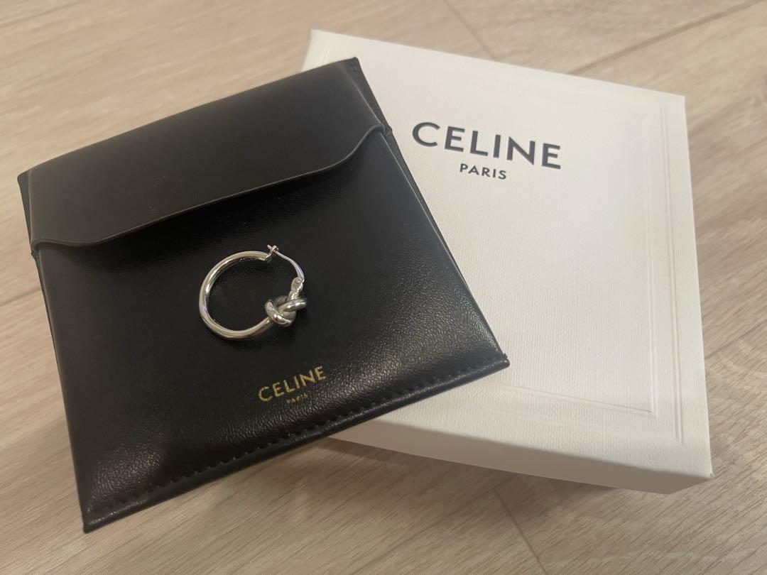 CELINE シルバーピアス 片耳 CELINE ノットスモールフープピアス 片耳 シルバー セリーヌ