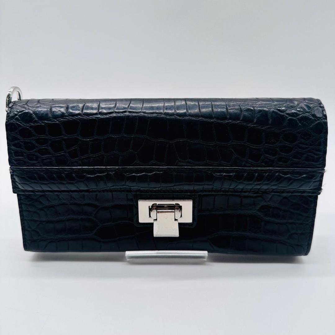 美品　Pelley　Lusso　ペレリールッソ　クロコダイル　レザー　財布