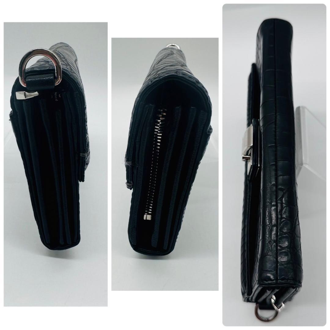 美品　Pelley　Lusso　ペレリールッソ　クロコダイル　レザー　財布