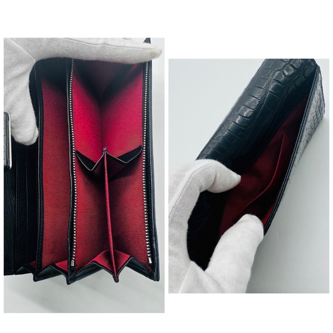 美品　Pelley　Lusso　ペレリールッソ　クロコダイル　レザー　財布