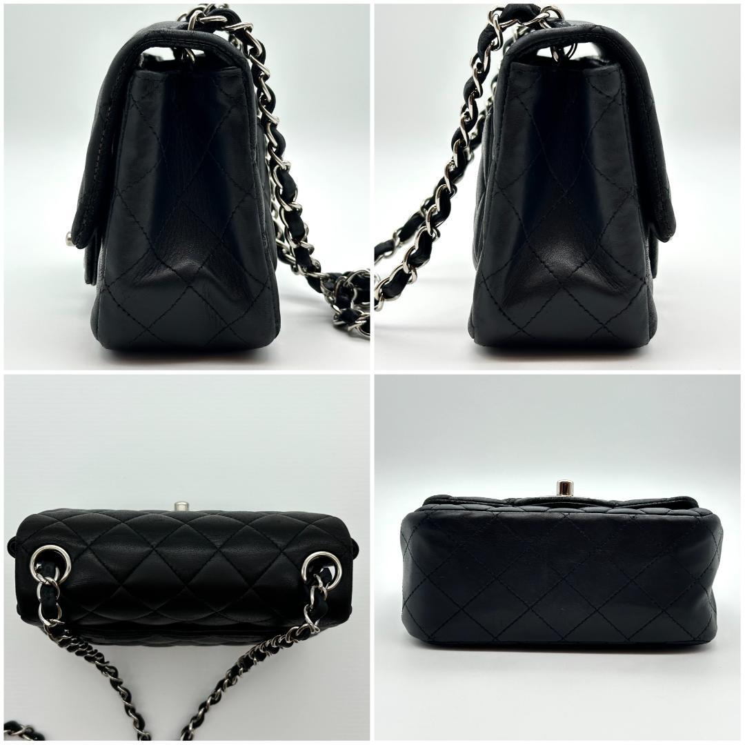 【極美品】シャネル ミニマトラッセ17 ブラック ラムスキン チェーンバッグ 【極美品】シャネル ミニマトラッセ17 ブラック ラムスキン チェーンバッグ