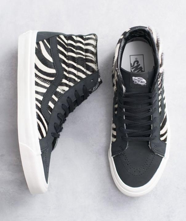 VANS】ヴァンズ / スケートハイ ゼブラハラコ ハイカットスニーカー