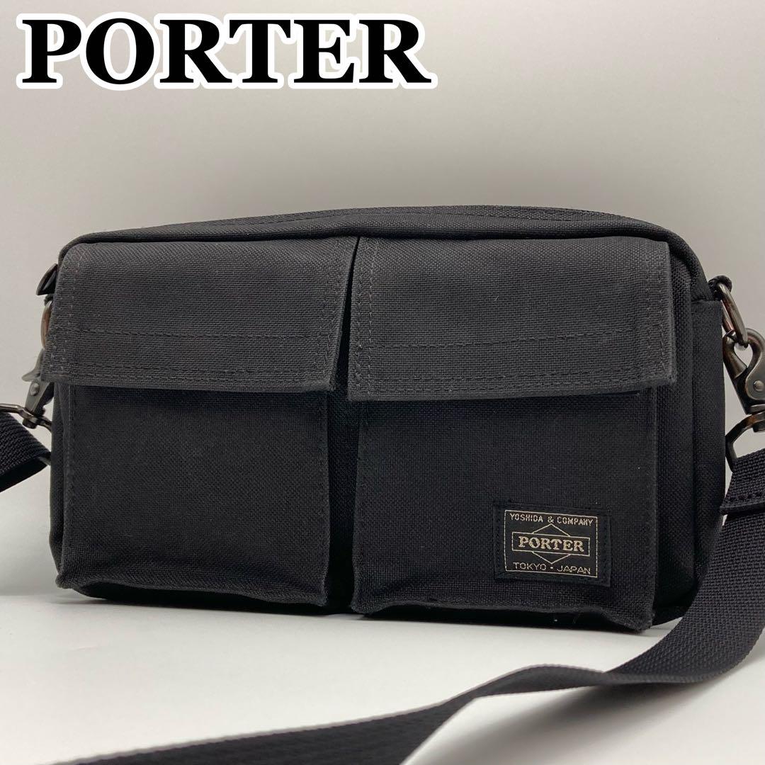 美品✨ PORTER 吉田カバン ショルダーバッグ smokey 黒 男女OK