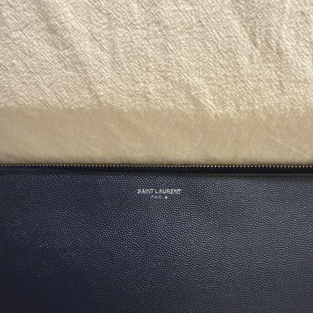 大幅値下げ！SAINT LAURENT クラッチバッグネイビー 楽天市場】サンローラン クラッチバッグ（カラーネイビー