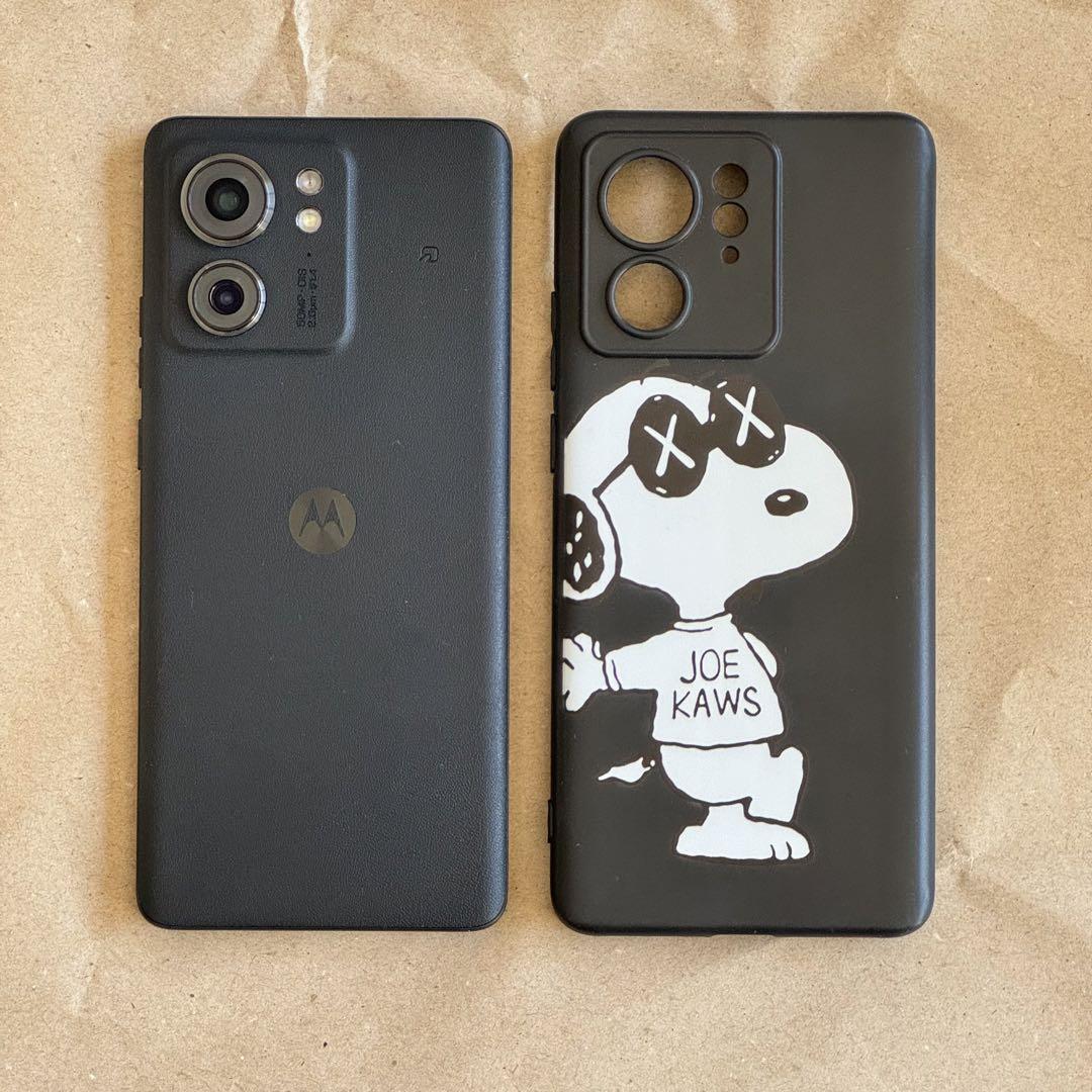 Motorola edge40 イクリプスブラック フィルム貼付済ケース付