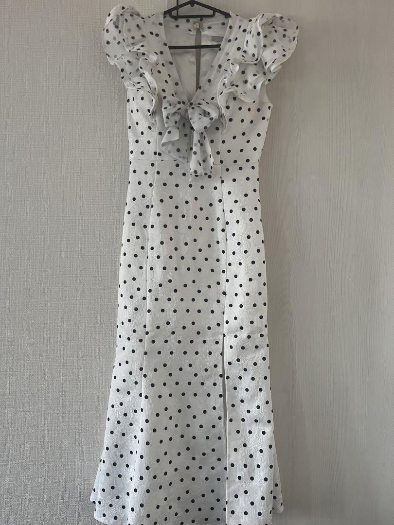 Robe de Fleurs 水玉フリルドレス