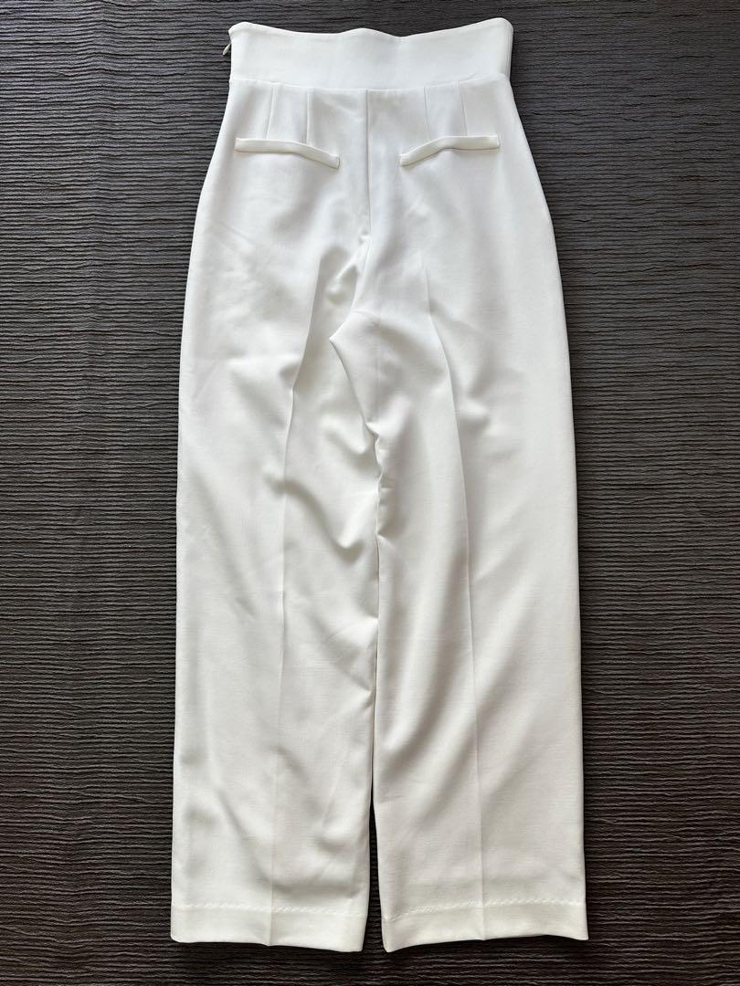 maison de Dolce. オーバーラップストレートパンツ ホワイト S