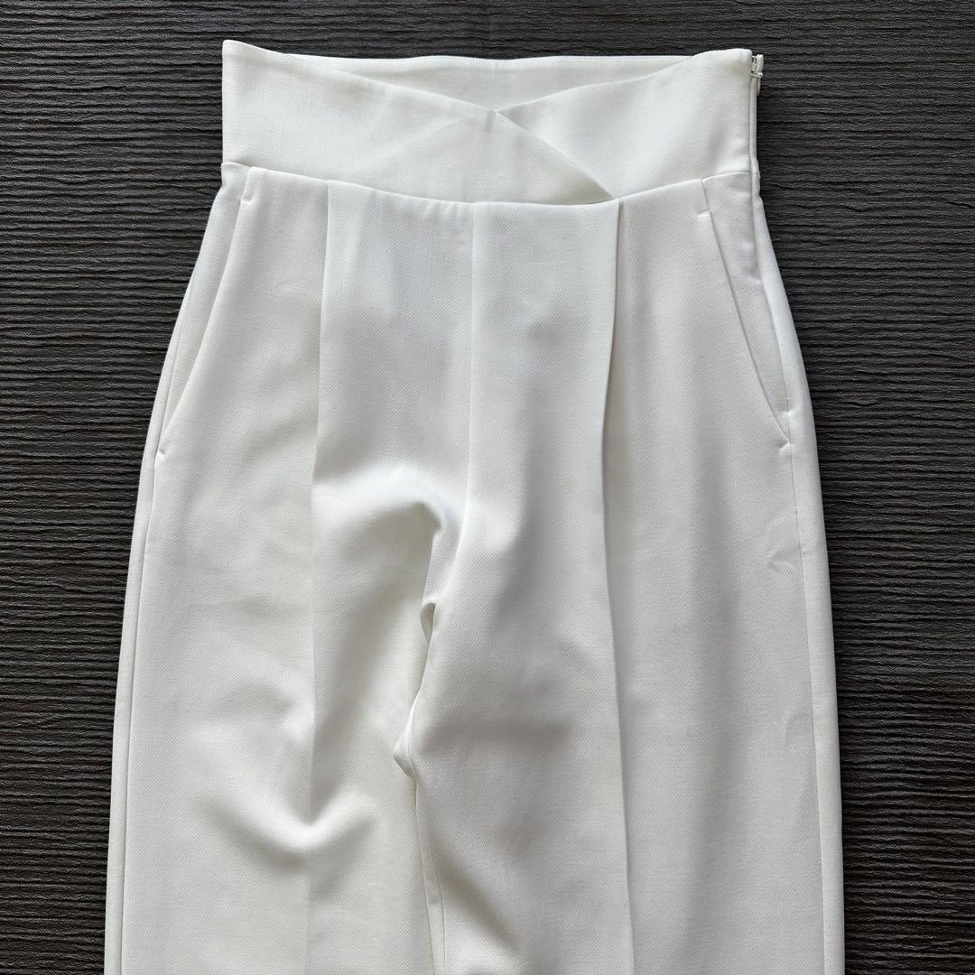 maison de Dolce. オーバーラップストレートパンツ ホワイト S