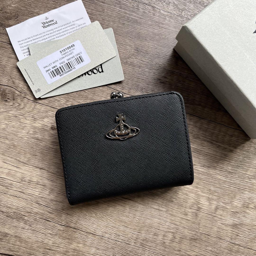 ヴィヴィアンウエストウッド SAFFIANO BALMORAL がま口財布折り財布