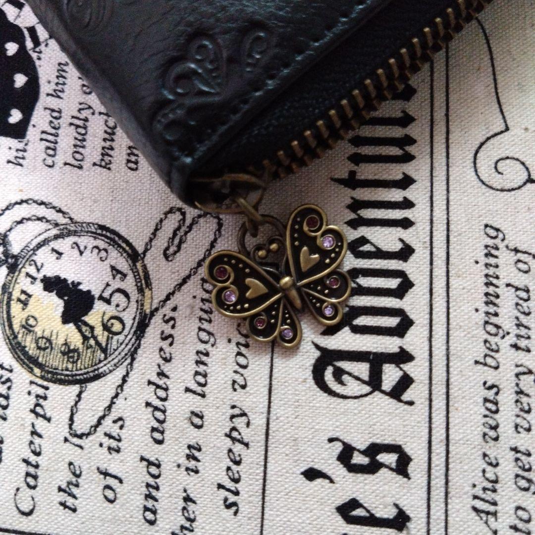 アナスイ/ANNA SUI✧型押し長財布✾黒　美品
