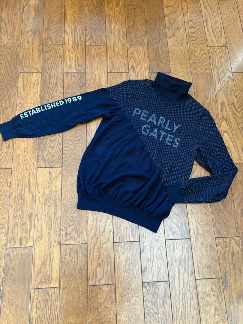 高級！PEARLY GATES タートルネック ニット ゴルフウェア サイズ5