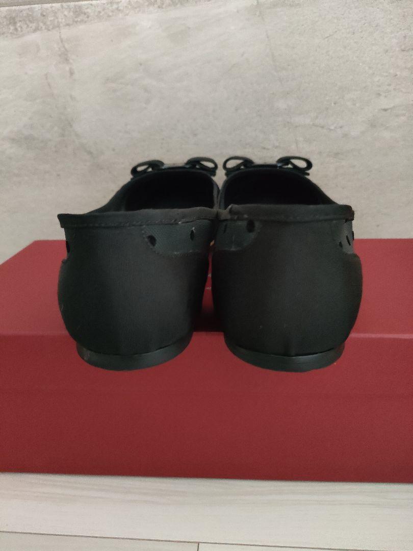 美品☆ フェラガモ シースルードットバレエシューズ ヴァラ
