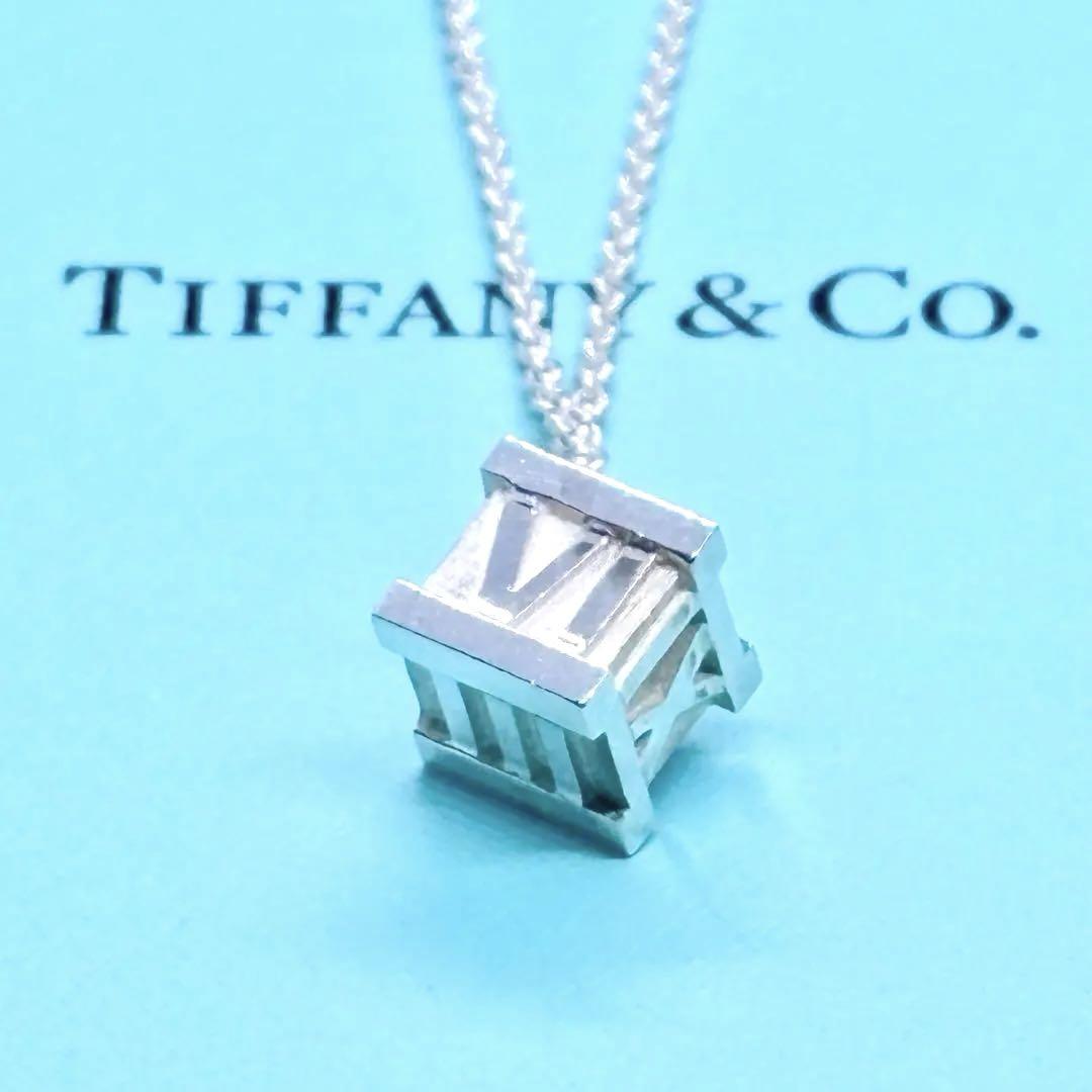 Tiffany & Co. 美品✨ アトラス キューブ型 ネックレス イタリア製 TIFFANY&Co ティファニー ネックレス アトラス キューブ 正方形