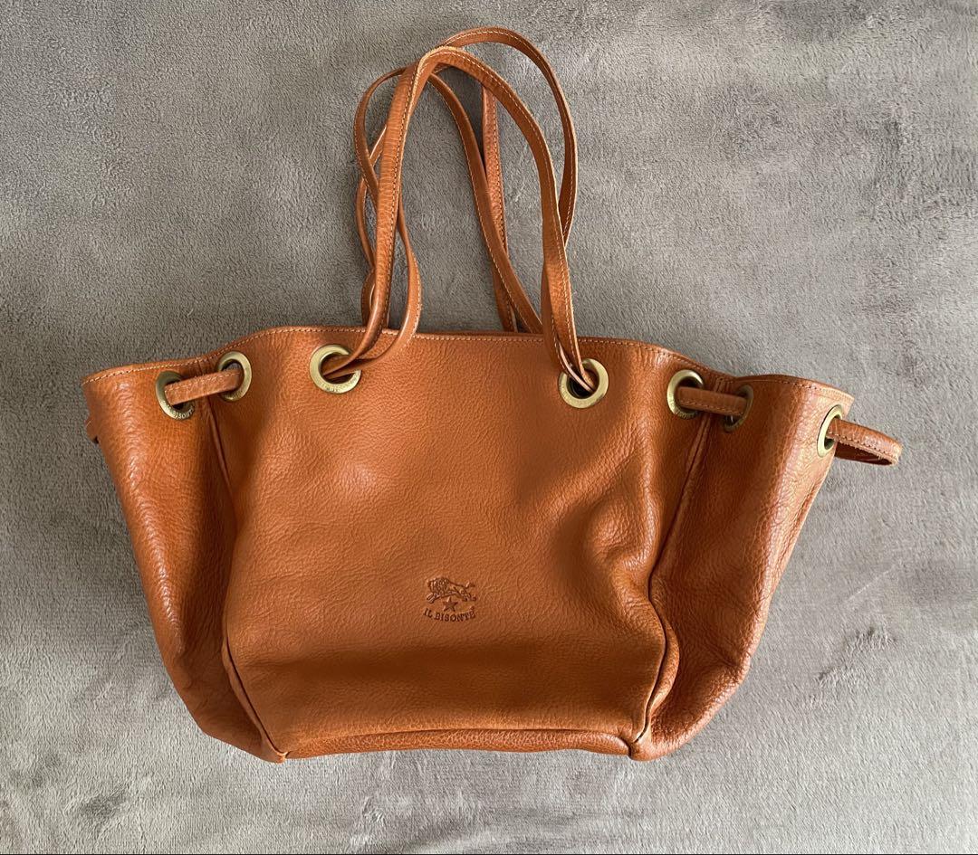 美品　イルビゾンテ　 IL BISONTE ハンドバッグ　ヤキヌメ
