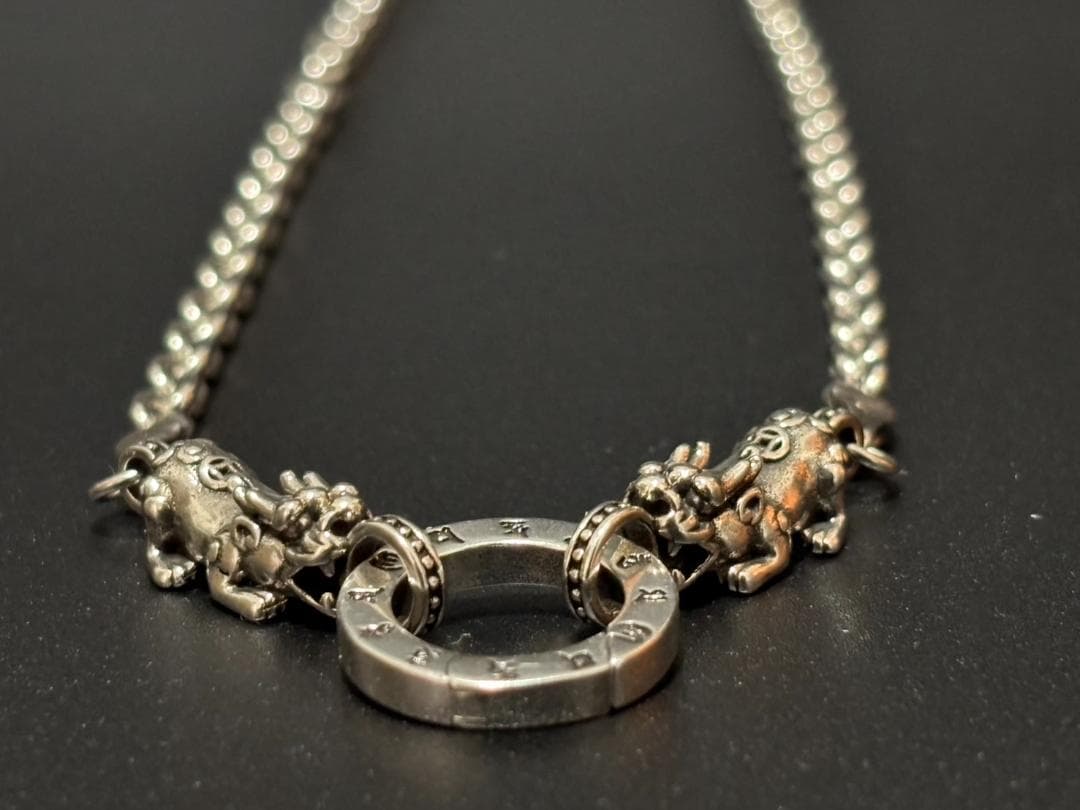 ネックレスシルバーチェーン新品ブランド人気レディース天然真言ゴールド30代40代