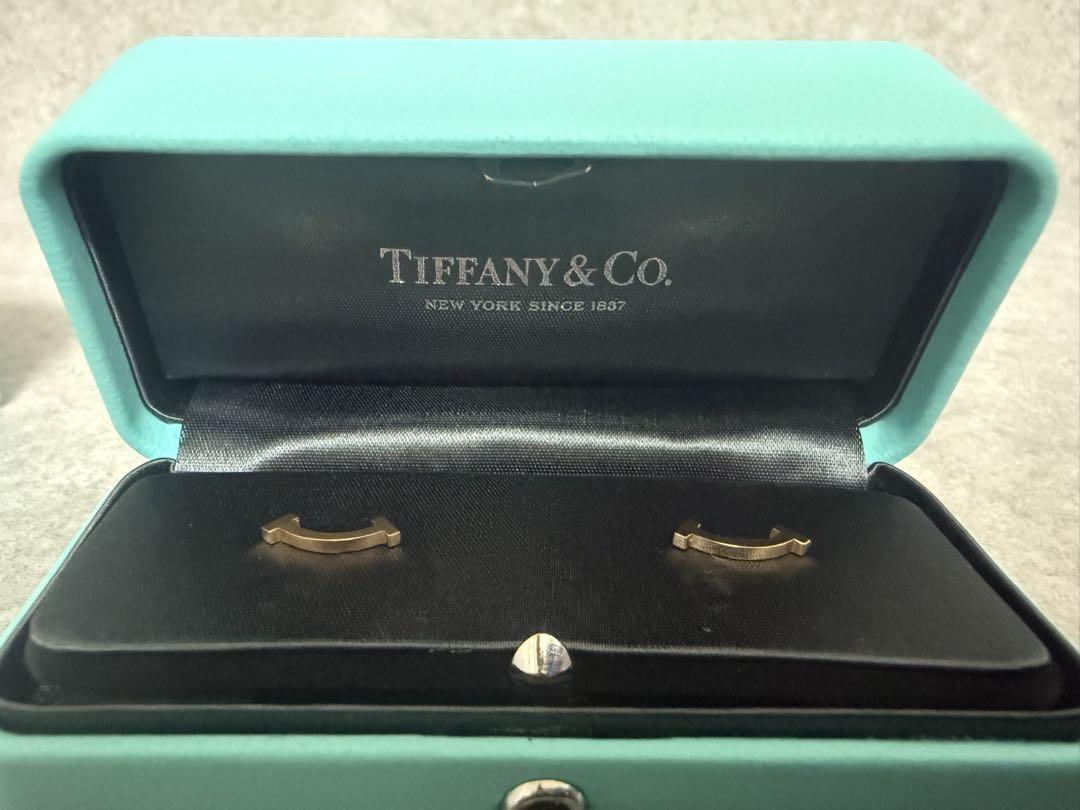 ピアス Tiffany ティファニー Tスマイル ローズゴールド Au750