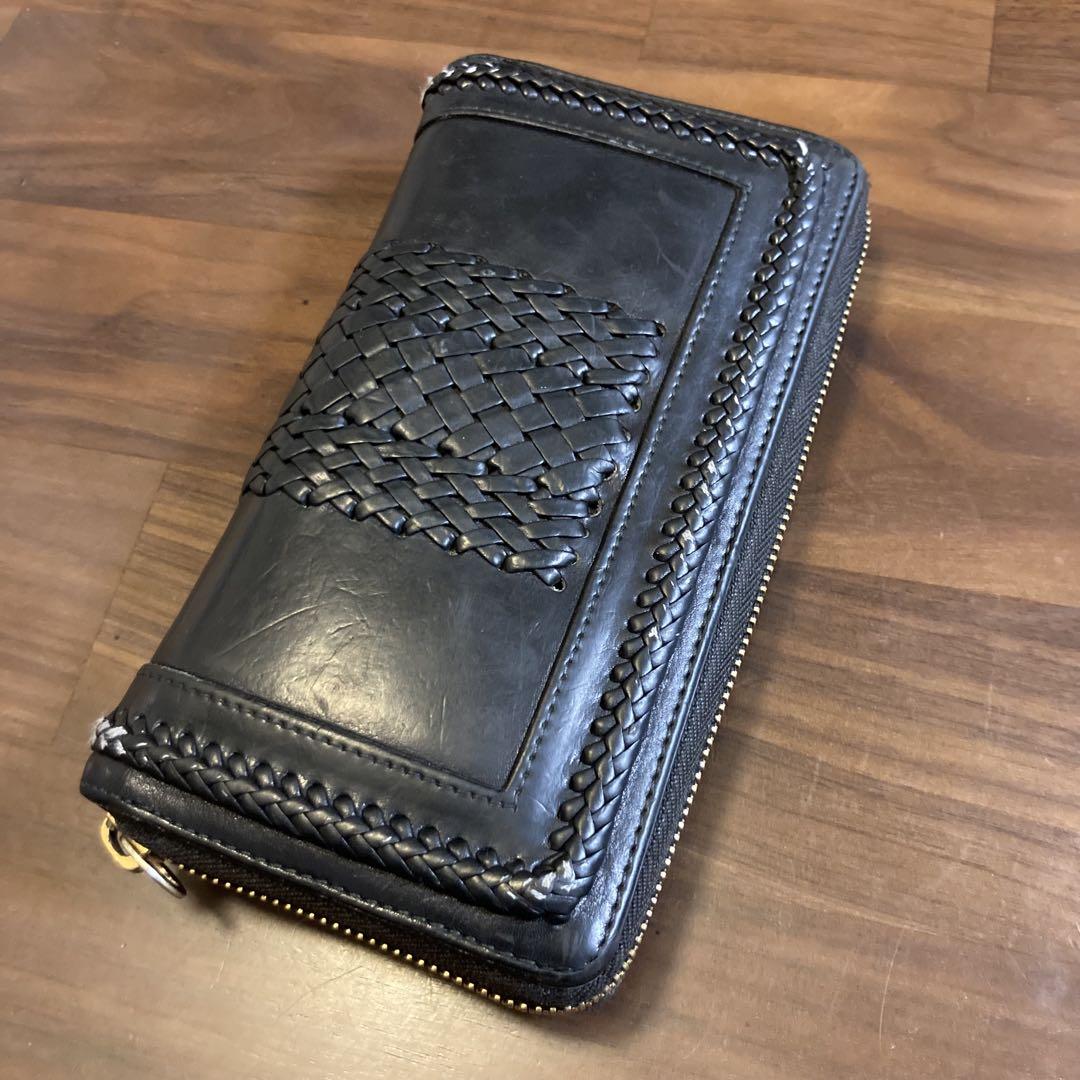 グッチ GUCCI ブラック 黒 レザー 長財布