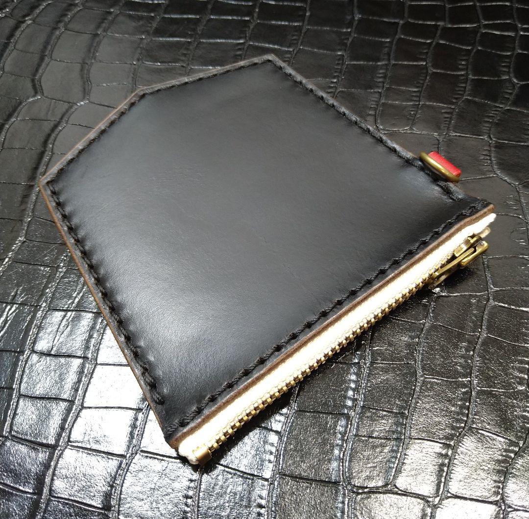受注製作品 Waldesジッパー フラップポケット クロムエクセルレザー 手縫い