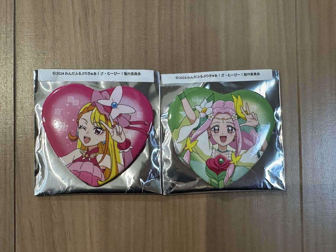 プリキュアオールスターズ わんぷり まほプリ ハート缶バッジ