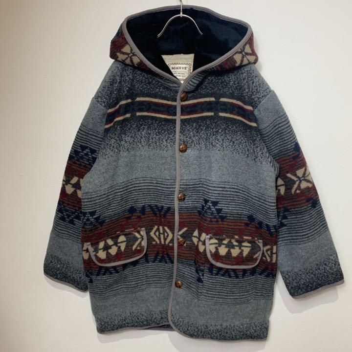 限定30%OFF 超希少‼︎ 90s ジャケット ウールコート NPqG0-m16699331551 ネイティブ柄 ブルゾン 豊富な国産