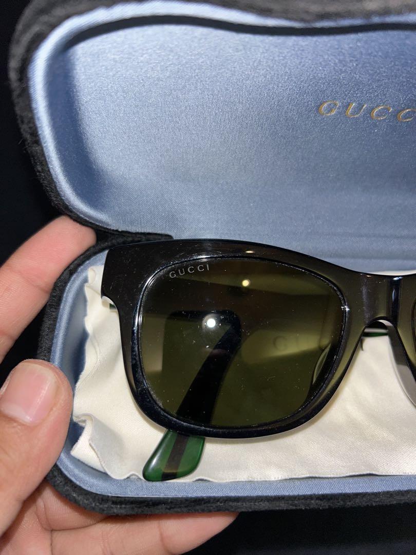 GUCCI サングラス ブラック ストライプデザイン