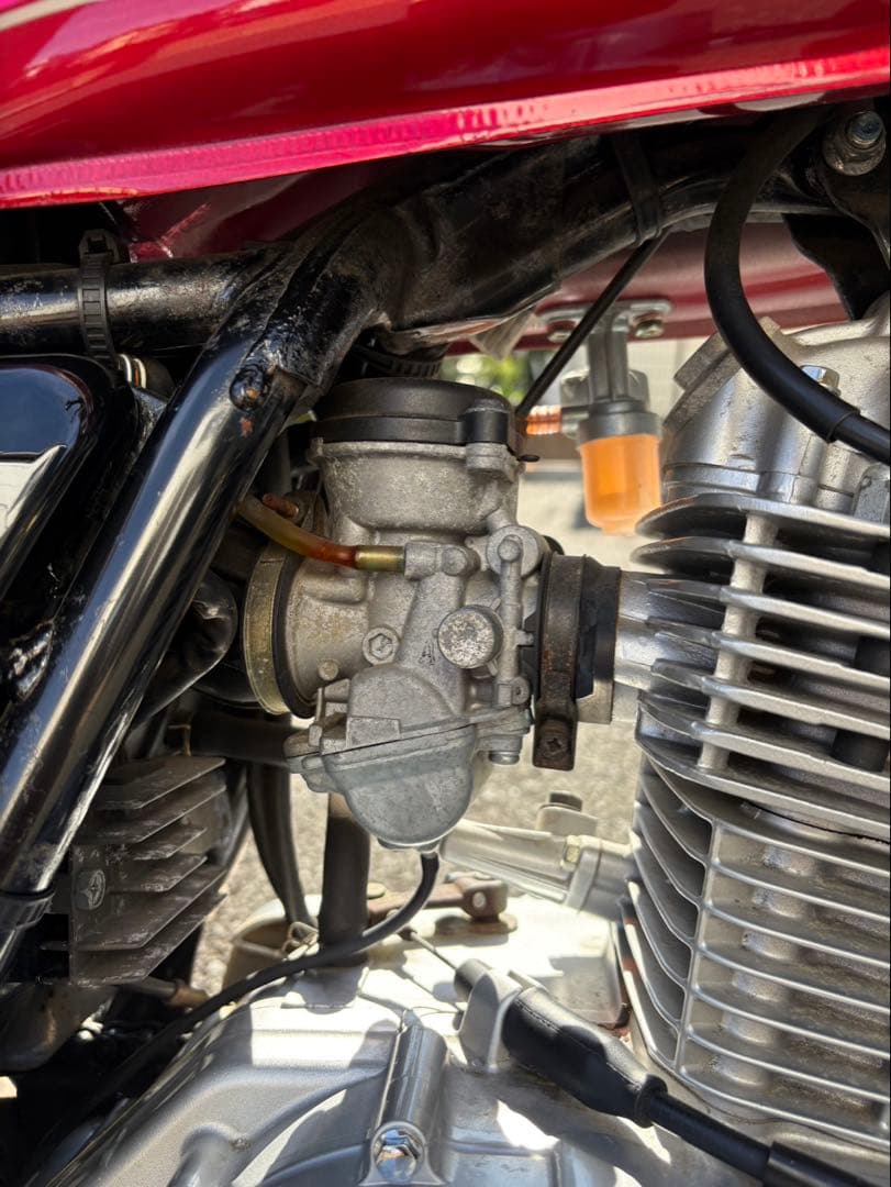 スズキ GN125H カスタム 赤旧車スタイル吸い込み GS FT ザリバブ スズキ GN125H カスタム 赤旧車スタイル吸い込み GS FT ザリバブ