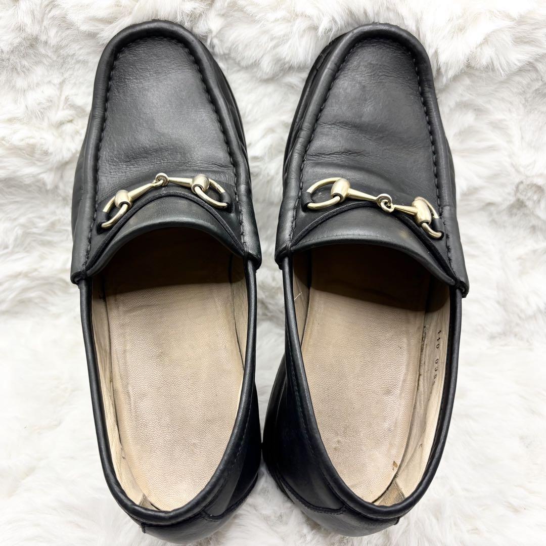 ✨人気✨GUCCI ローファー　ホースビット　レザー　ブラック　26.5cm相当