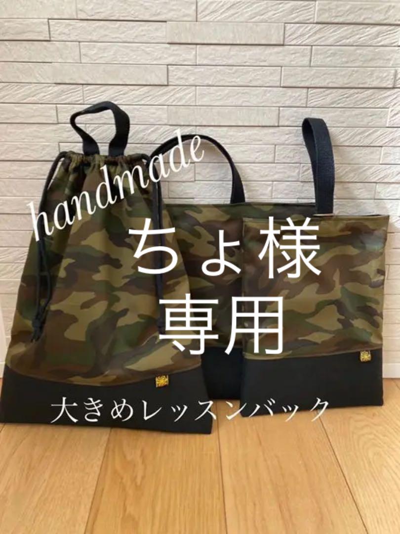 ちょ様　専用　大きめレッスンバッグ　持ち手付き体操袋　シューズ袋 ハンドメイド