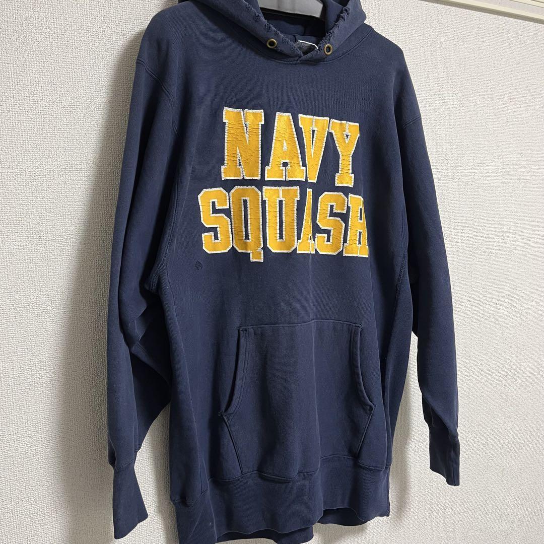 超超スペシャル90s US NAVY リバースウィーブ　パーカー　ヴィンテージ