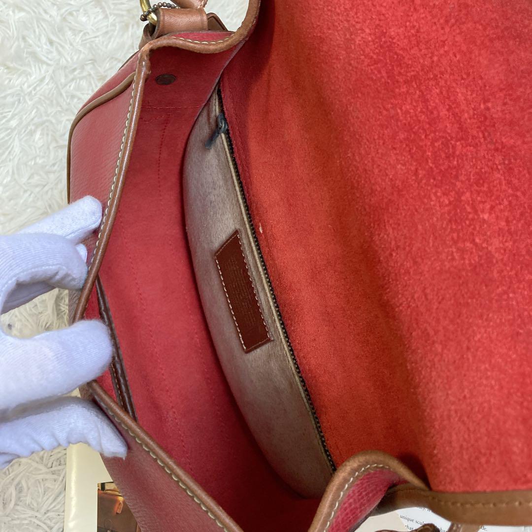 vintage coach old sheridan red サドルバッグ