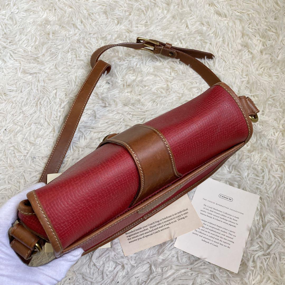 vintage coach old sheridan red サドルバッグ