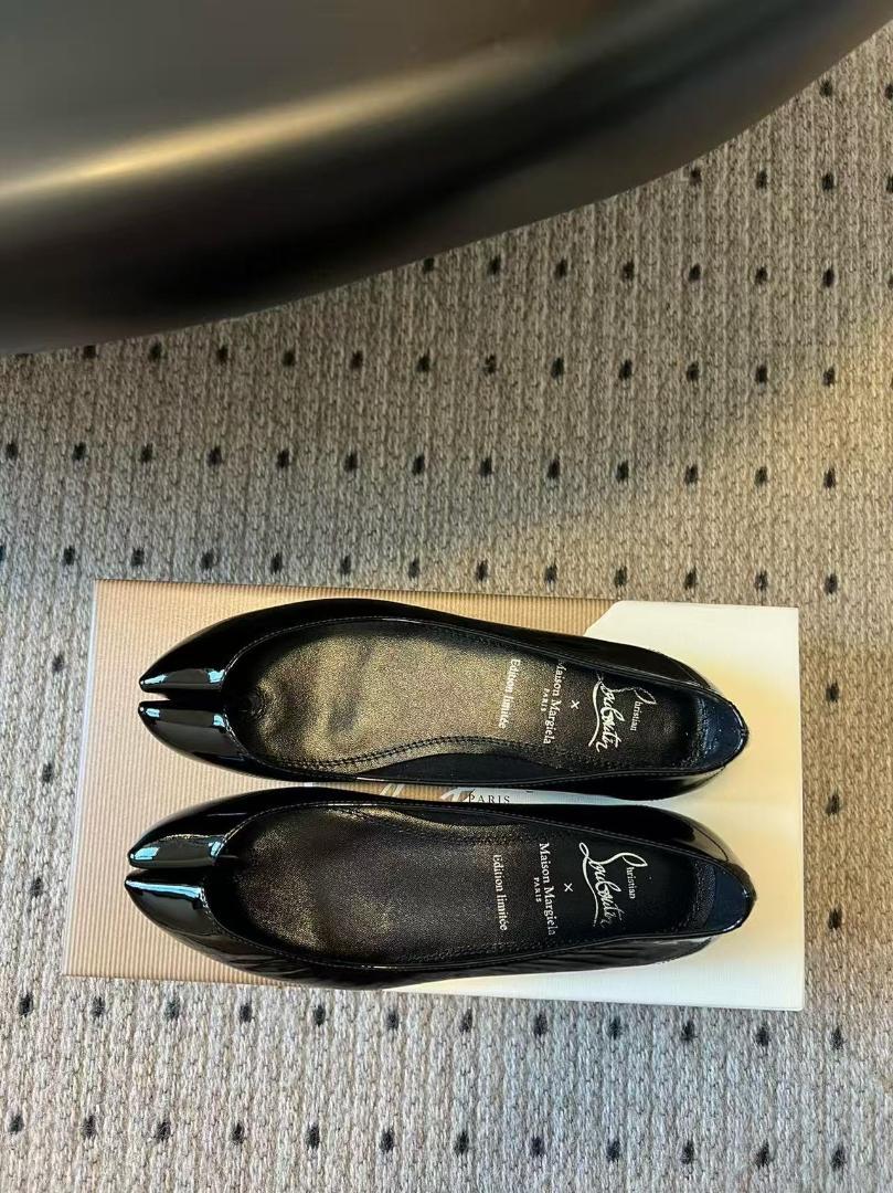 安価 ワタナベ Louboutin Christian X メルカリ - バレエシューズ36 ブラック mm6 バレエ
