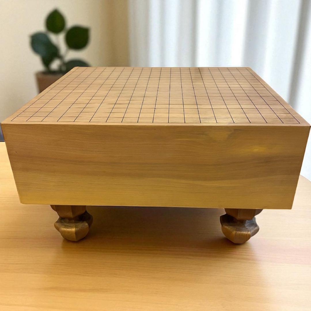 美品✨高級囲碁セット❣️脚付き囲碁盤 本蛤碁石セット 高級欅風