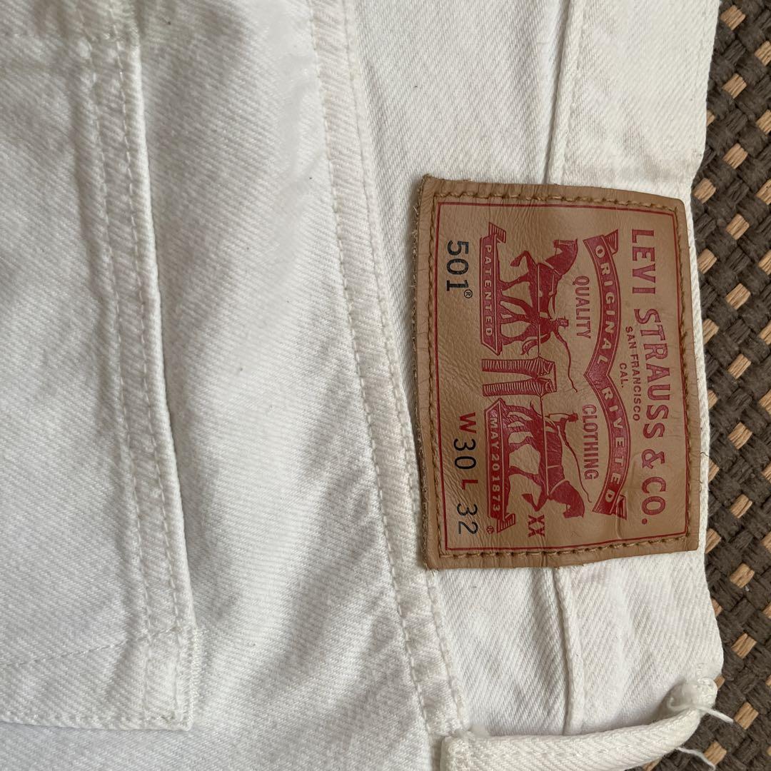 LEVI'S 501 ホワイトストレートデニム W30 L32
