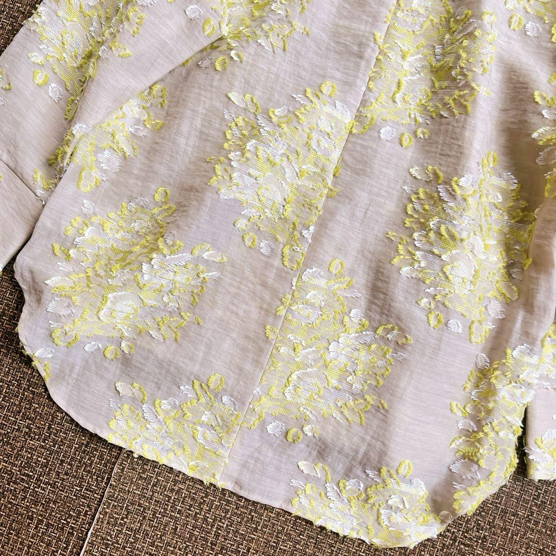 FRORENT フローレント　未使用品　ミモザ柄　リネン　ブラウス　定価2.8万