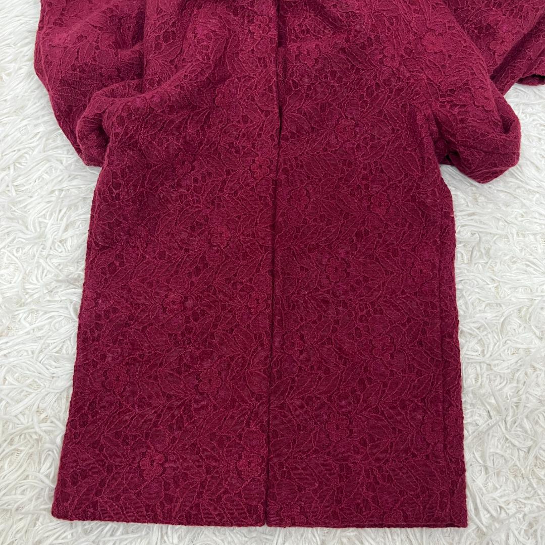 ブージュルード 上品 花柄 総柄 総レース 長袖 Iライン