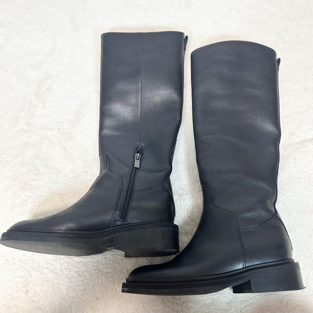 REMME ロングブーツ　ブラック　レザー　サイドジップ　36 イタリア製
