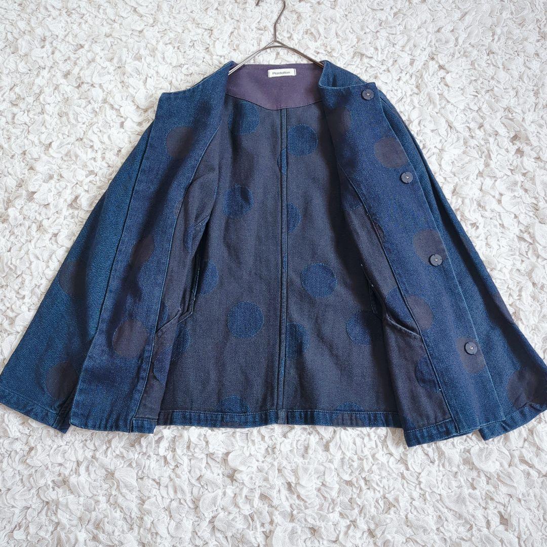 熱販売 美品】 プランテーション デニムジャケット ドットジャガード ジャケット・アウター